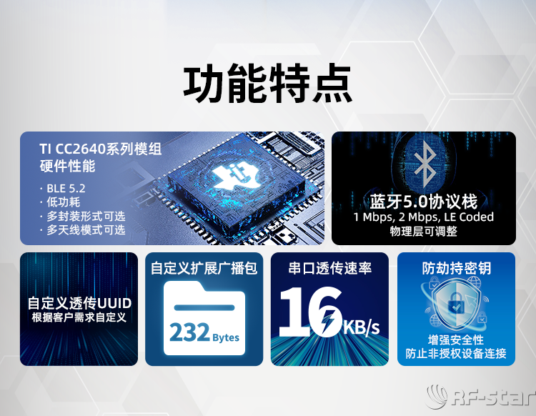 CC2640系列藍牙模塊功能特點